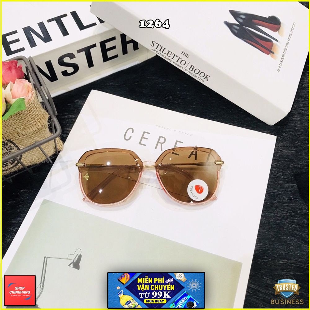 KÍNH MÁT NỮ THỜI TRANG GỌNG XI KIM LOẠI TRÒNG THUÔN ĐÍNH ONG CAO CẤP SH1264