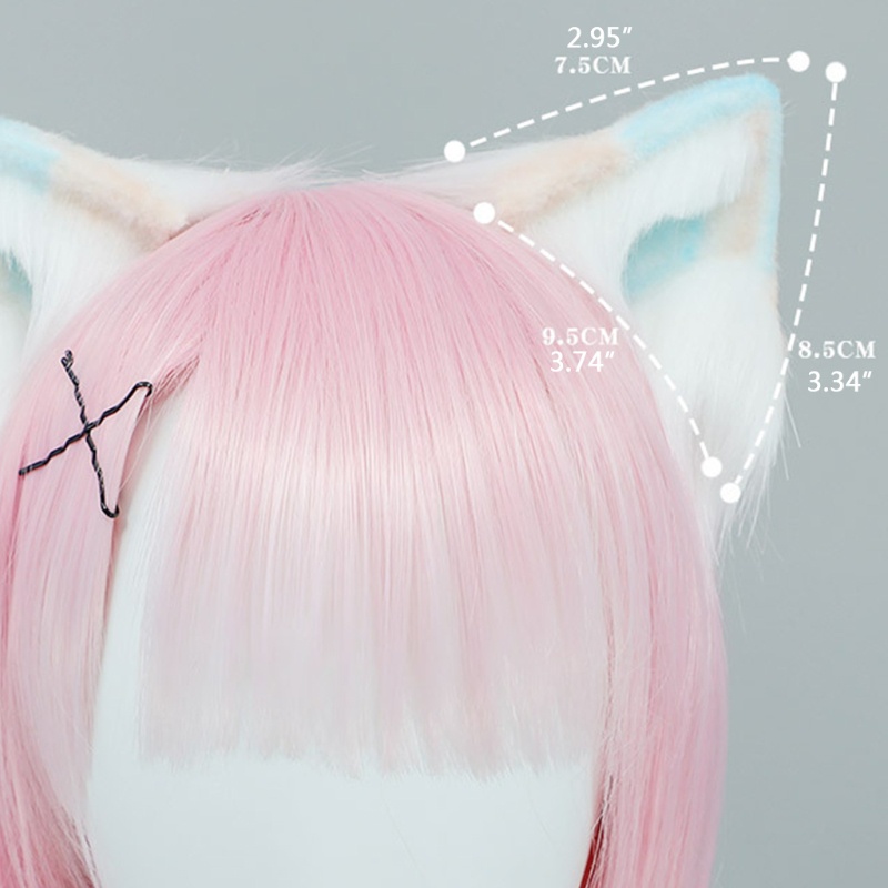 Kẹp Tóc Tai Mèo Phối Lông Phong Cách Lolita Đáng Yêu