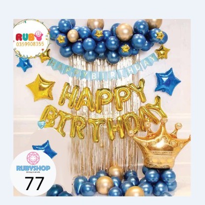 Set bóng trang trí sinh nhật người lớn  , bé trai RUBY77