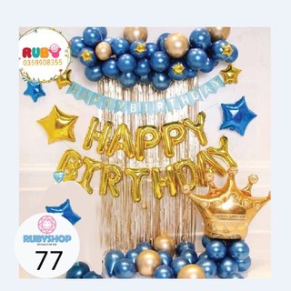 Set bóng trang trí sinh nhật người lớn , bé trai RUBY77