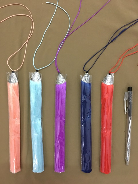 (17CM) Tua rua nẹp bạc dài đỏ trang trí dây treo làm đồ handmade phụ kiện cổ trang xinh xắn