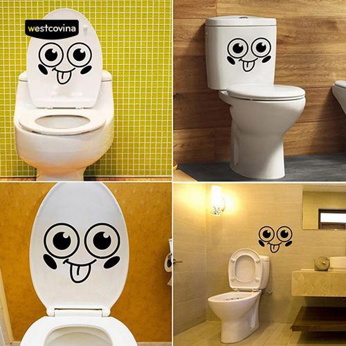 Miếng dán nắp bồn toilet hình mặt cười ngộ nghĩnh