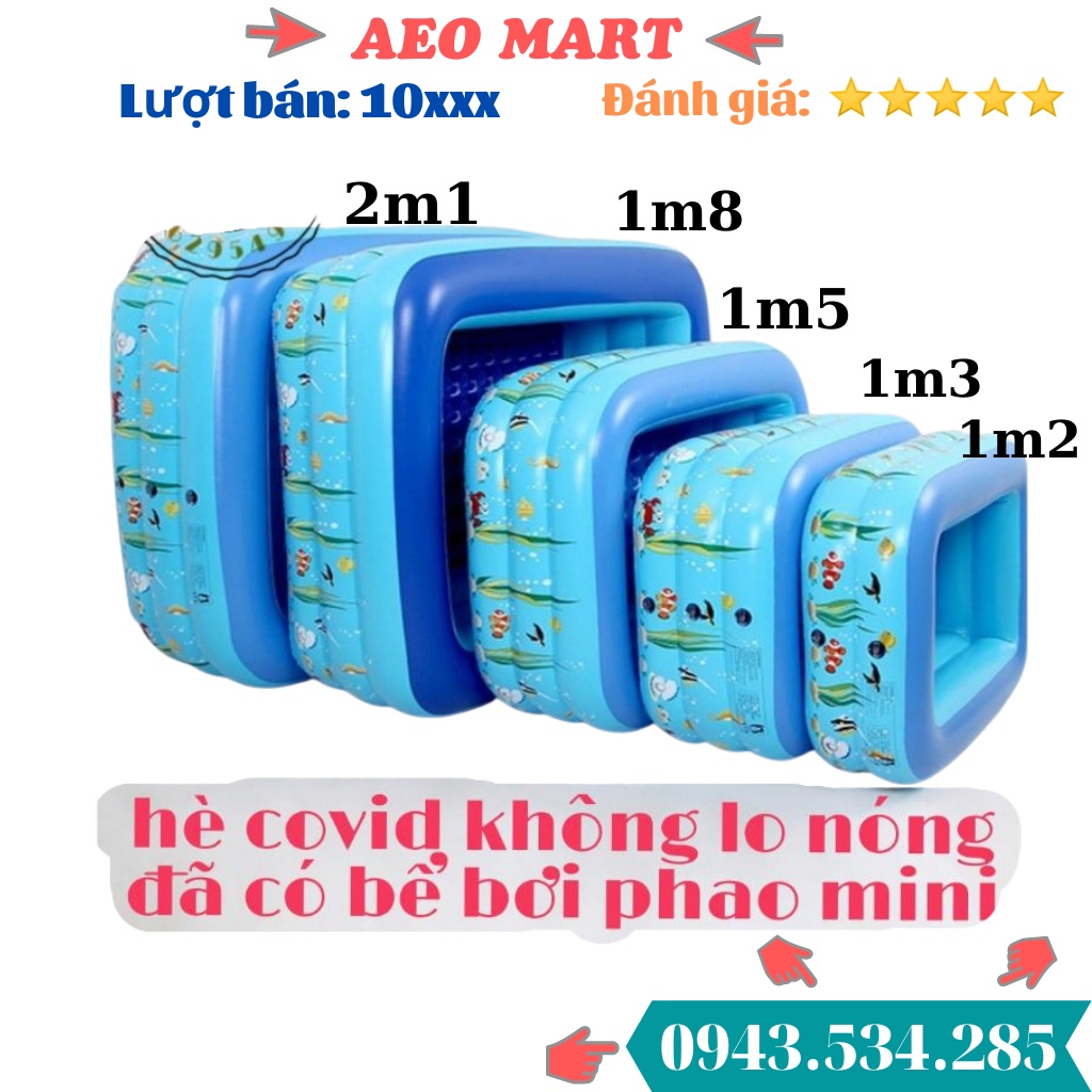 ✔️Hồ Bơi Phao Trẻ Em, Bể Bơi Phao 3 Tầng Cao Cấp Cho Bé Nhiều Kích Thước - Chống Trượt, Dày Dặn, An Toàn [BH 1 Đổi 1]