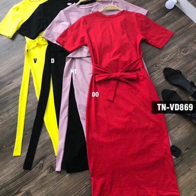 Boddy xoắn eo - boddy xẻ tà - đầm boddy thun ngân