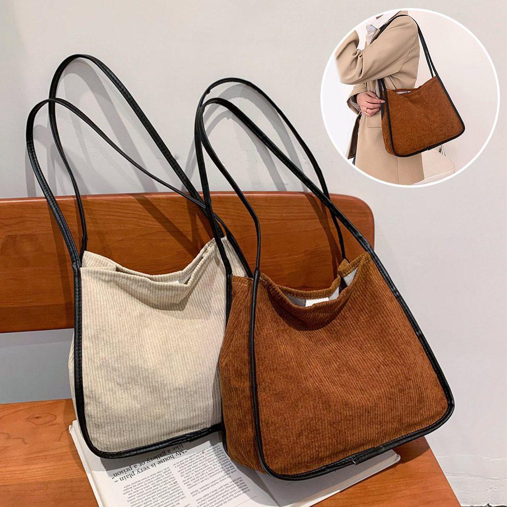 Túi Tote Đeo Vai / Xách Tay Bằng Vải Nhung Kích Thước Lớn Cho Nữ