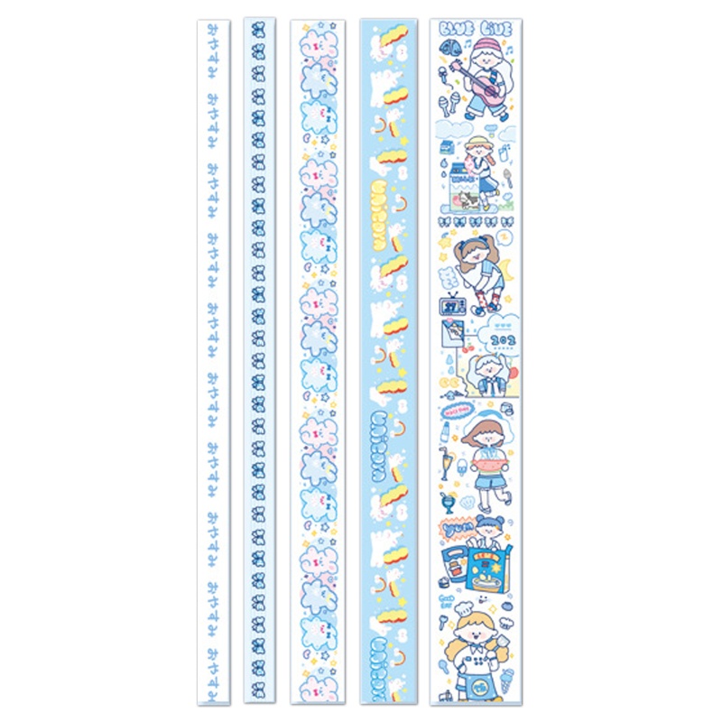 Set 5 Cuộn Băng Dính Washi DIY Đa Ứng Dụng
