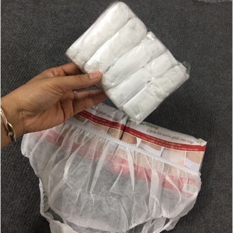 combo 5c Quần lót giấy cho mẹ dùng sau sinh cực tiện lợi form to( hàng dùng 1 lần)