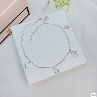 Lắc chân bạc Ý hình cỏ 4 lá