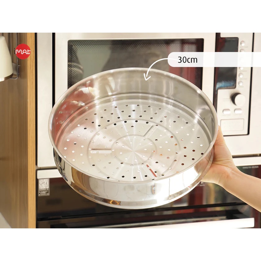 [Hàng chính hãng] Xửng hấp iMat inox 304 nhiều kích cỡ 20 I 22 I 24 I 26 I 28 I 30(cm). Dùng cho nồi, chảo cùng size
