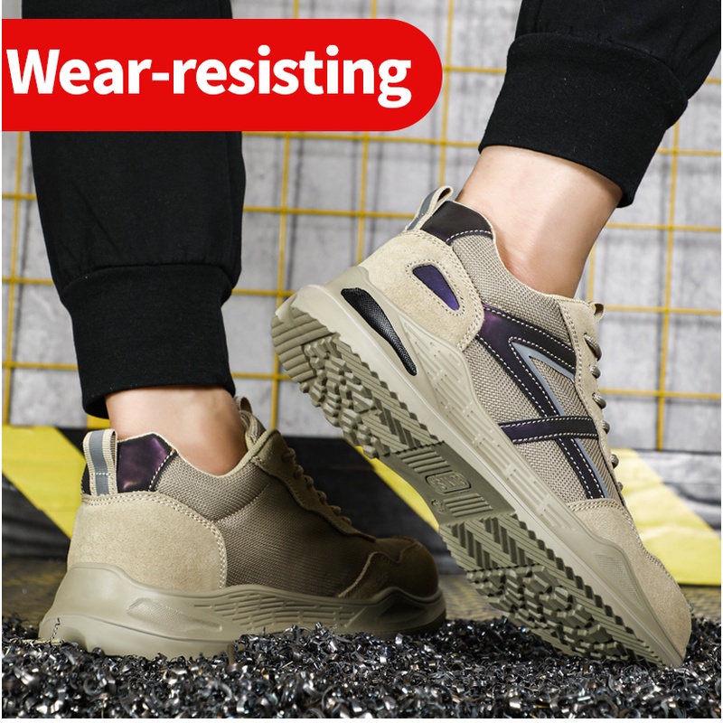 Đôi giày bảo hộ lao động GUYISA mũi thép chống đâm thủng thoải mái thoáng khí tiện lợi