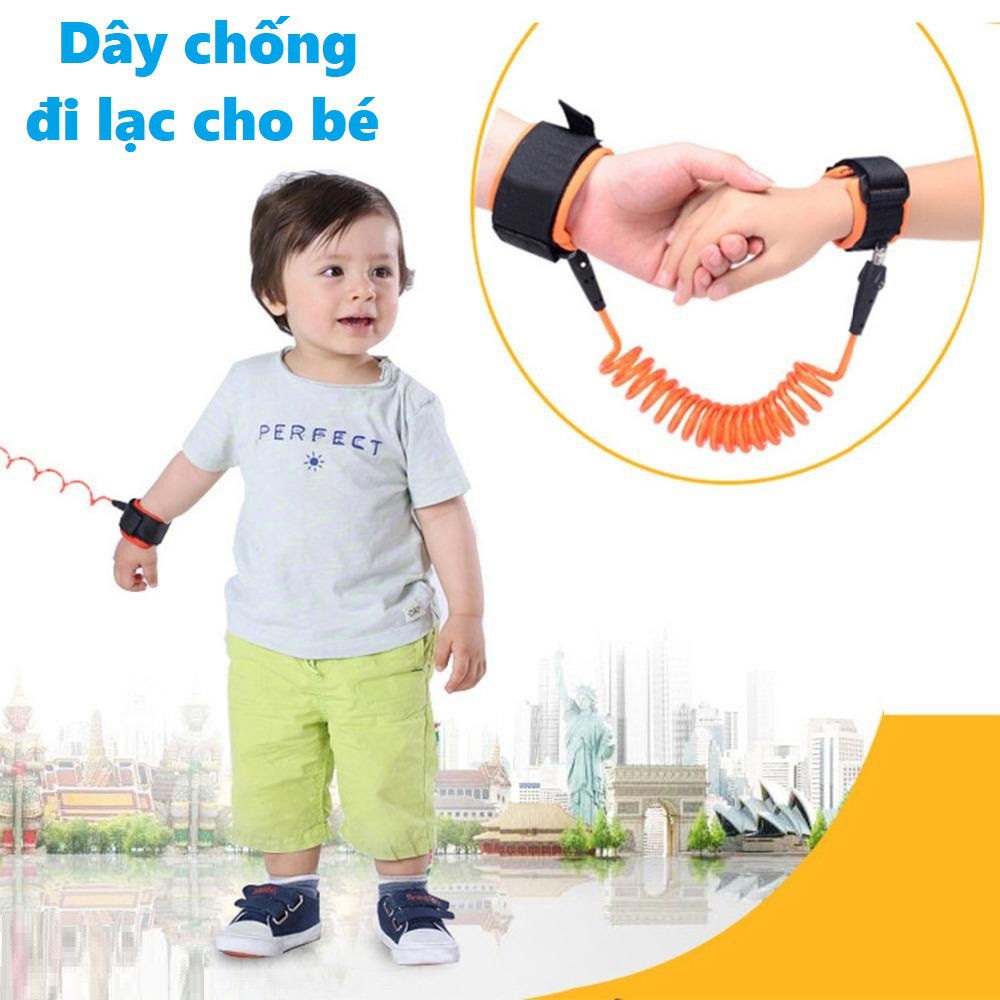 Dây dắt trẻ đi dạo chống lạc lõi thép dài 2.5m - Dây chống lạc cho bé Boer Kid