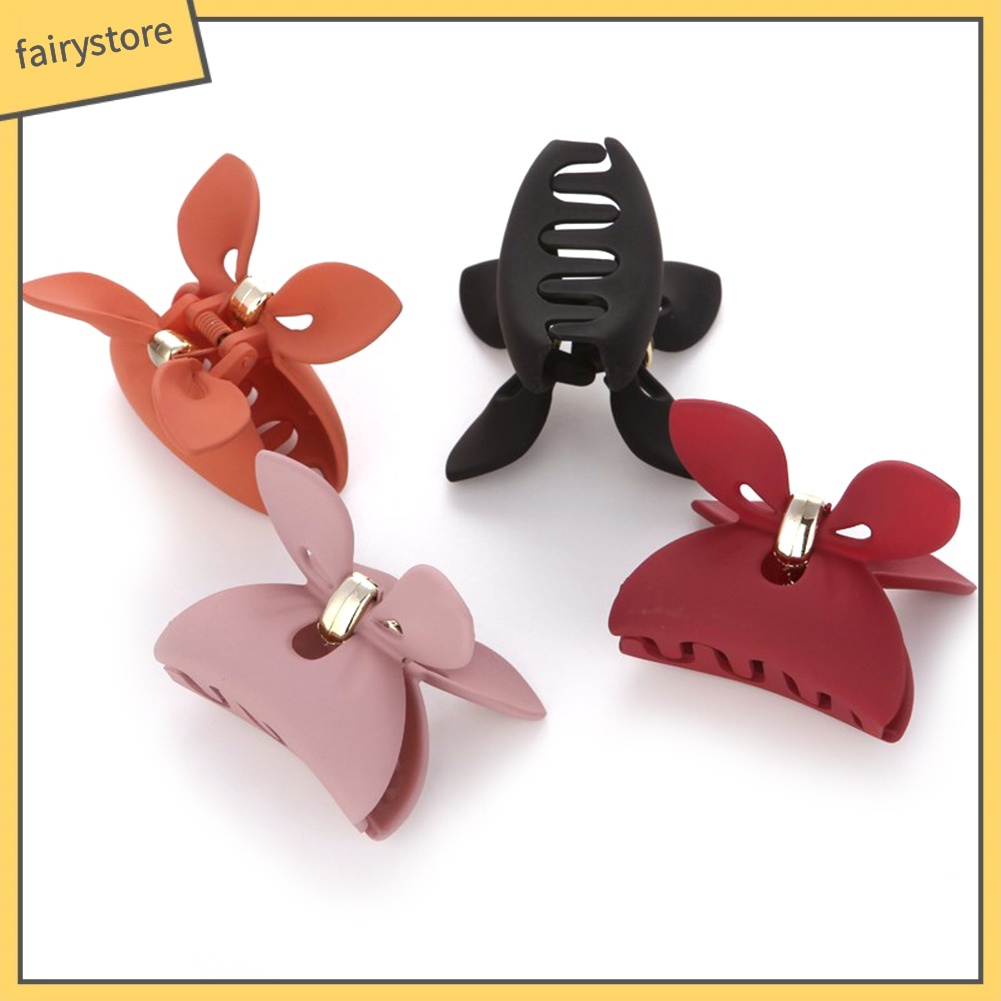 Kẹp tóc nhựa hình hàng cua màu kẹo xinh xắn