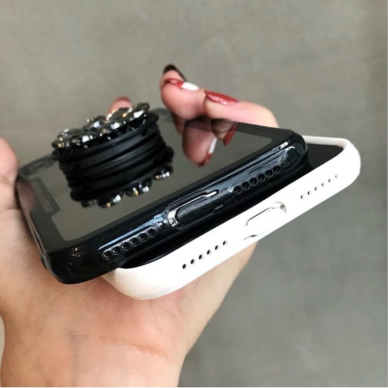 (Hàng nhập) Ốp Iphone Acrylic tráng gương có kèm giá đỡ sang trọng cho IPhone 11 Pro Xs Max XR XS 6 7 8 Plus