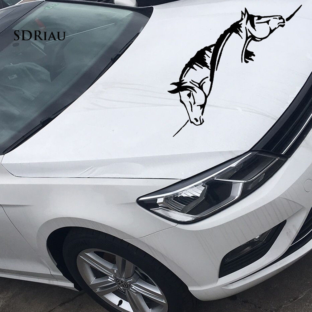 Miếng Dán Trang Trí Xe Hơi Hình Chú Ngựa Phản Quang Độc Đáo