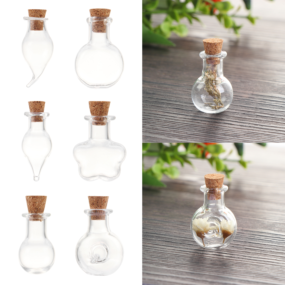 Bộ 5 chai điều ước với nút bần thiết kế dùng trang trí tiện dụng