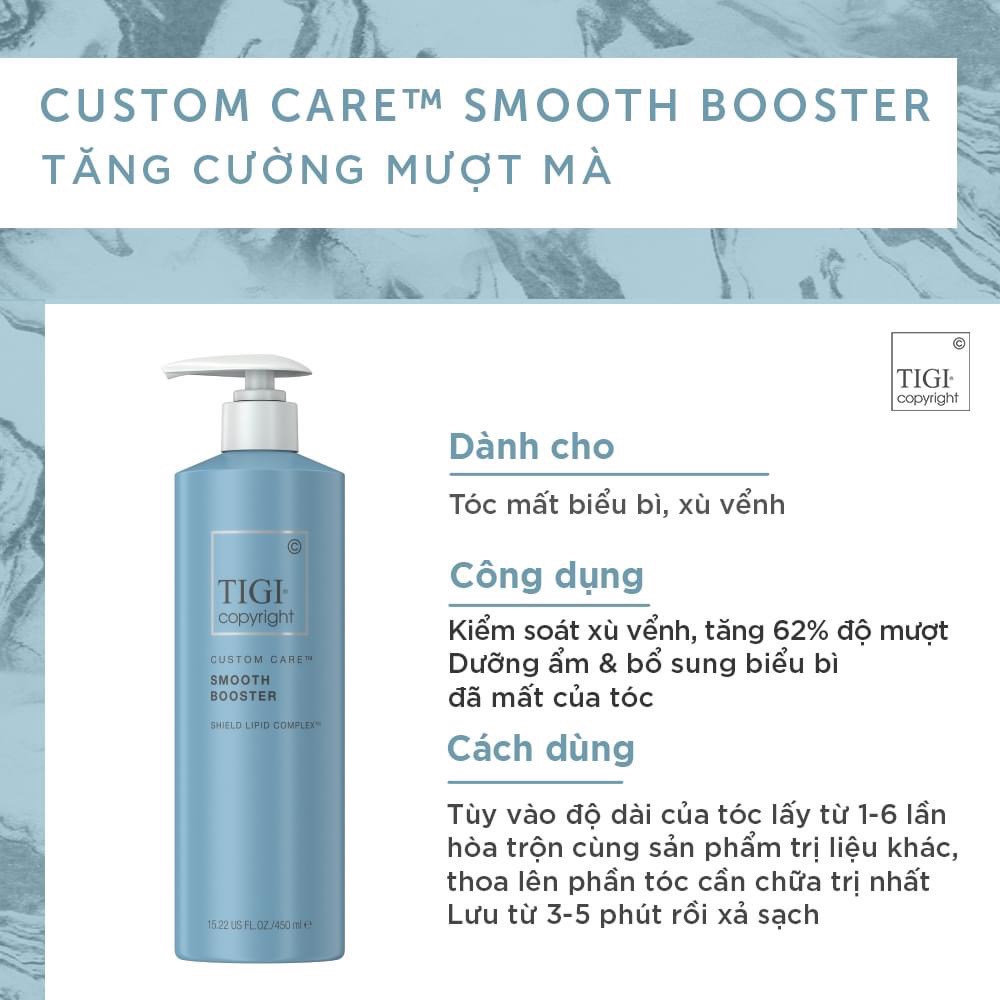 Tăng cường mượt mà cho tóc TIGI COPYRIGHT SMOOTH BOOSTER 450ml chính hãng