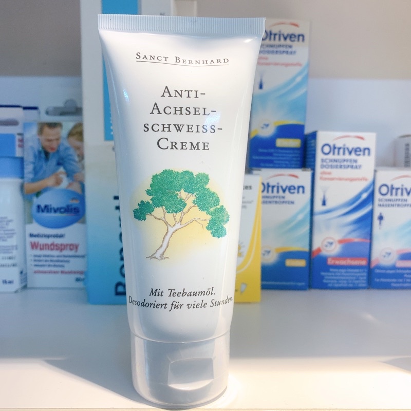 Kem bôi chống hôi nách và ngăn ngừa mồ hôi nách, chân Anti Achsel Schweiss Creme Sanct Bernhard - 25ml