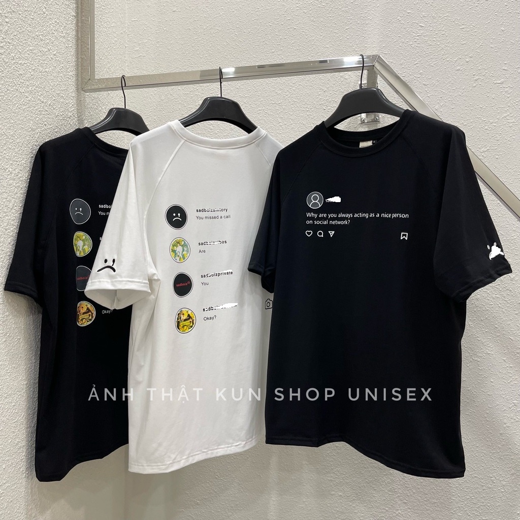 Áo thun Sadboiz sadtagram tee logo nam nữ áo thun tay lỡ sadtagram full tag