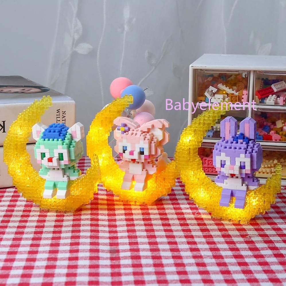 Bộ Đồ Chơi Lắp Ráp Mô Hình Nhân Vật Disney Bằng Nano Có Đèn DIY