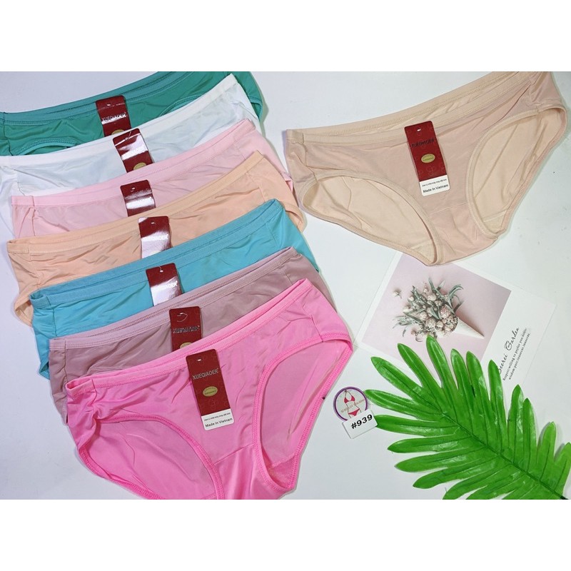 Quần lót nữ thun lạnh thoáng mát thoải mái 939 size&lt;65kg set 10 cái