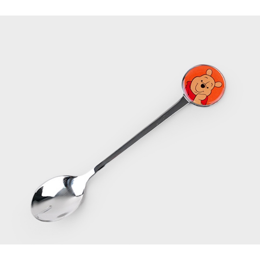 DAISO Bộ Muỗng / Nĩa Uống Trà Hình Gấu POOH 2 Kiểu Hàn Quốc