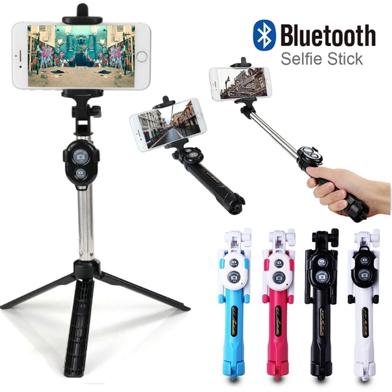 Gậy selfie gấp gọn có chân tripod kết nối Bluetooth điều khiển từ xa cho điện thoại thông minh | BigBuy360 - bigbuy360.vn
