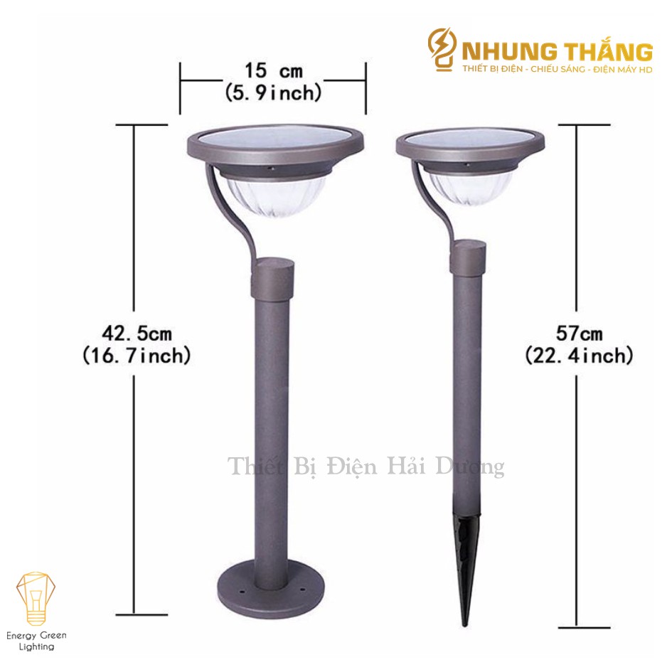 Đèn LED Sân Vườn Cắm Cỏ MT-42515 - Sử Dụng Năng Lượng Mặt Trời - Chống Nước IP65 - Thân Bọc Thép Không Gỉ - BH 1 Năm