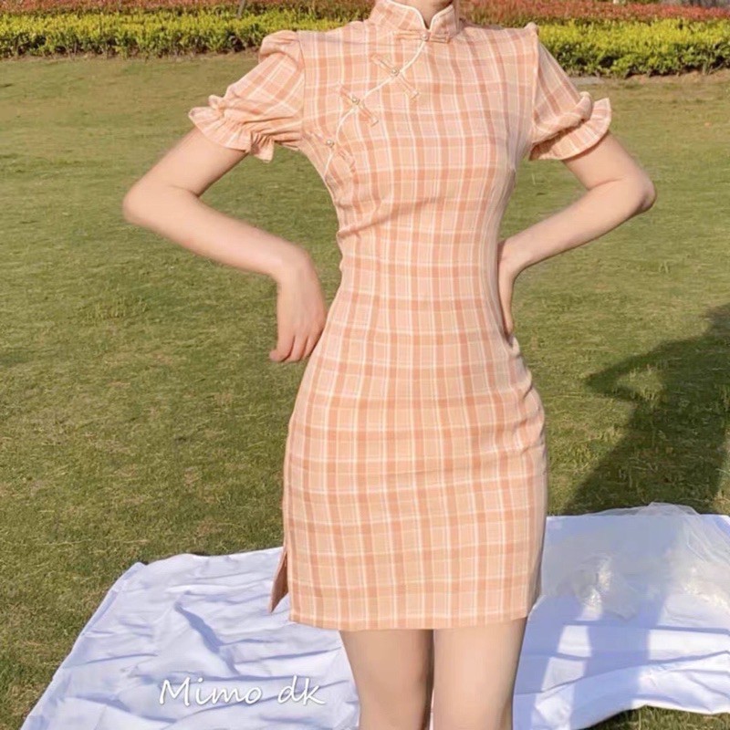 Body sườn xám hồng taobao