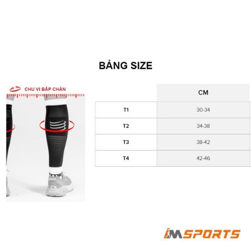 Bó bắp chân chạy bộ Compressport Calf R2 Oxygen