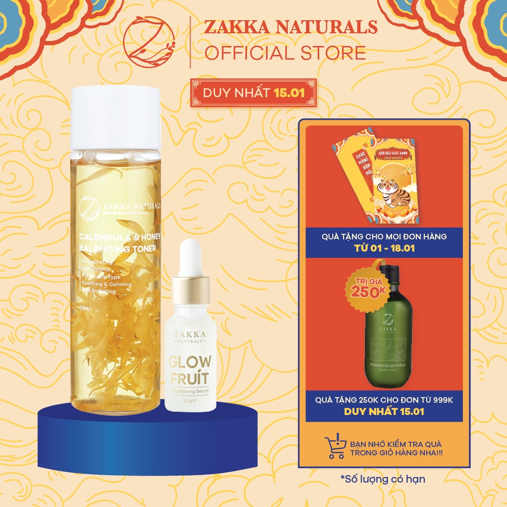 Bộ Đôi Ẩm Mượt Sáng Da Zakka Naturals 8