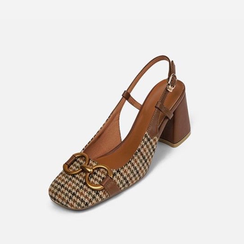 IELGY Xăng đan Cao Gót Hở Ngón Phong Cách Pháp Cổ Điển Dành Cho Nữ