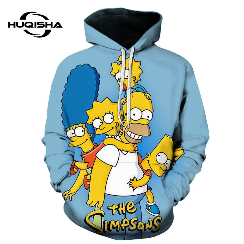 Áo khoác nam hoạt hình in 3D Hoodies Simpson Đồ họa Hoodie Áo thời trang Chất lượng cao Áo pull mùa thu Harajuku Áo khoác nam quần áo