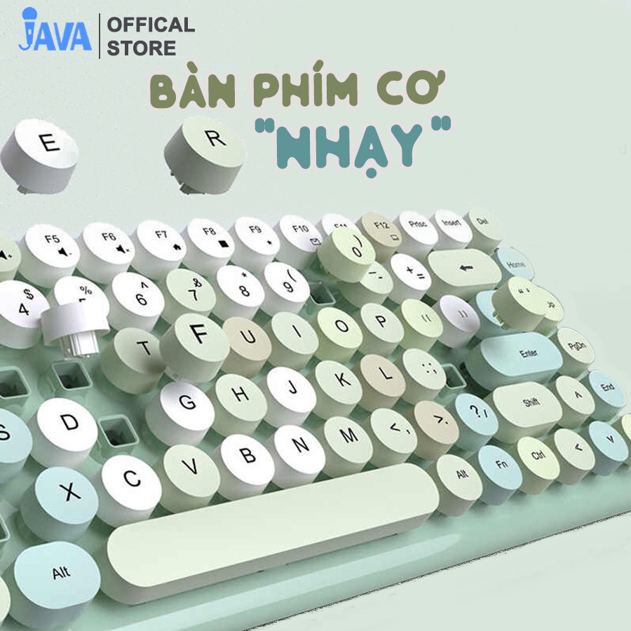 [TẶNG BỘ STICKER LÓT CHUỘT] Bộ bàn phím và chuột không dây dễ thương mini Mofii - Phím tròn | WebRaoVat - webraovat.net.vn