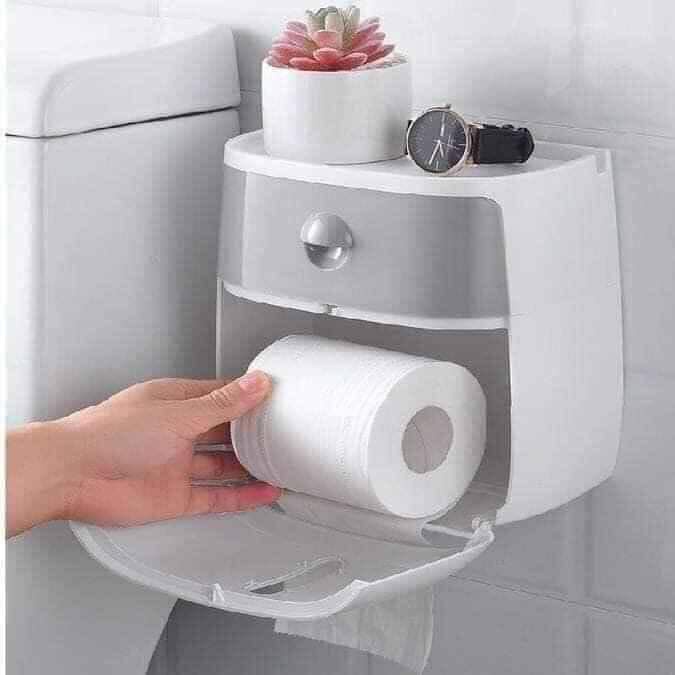 Hộp để giấy vệ sinh cao cấp đa năng Ecoco nhập khẩu Nhật Bản