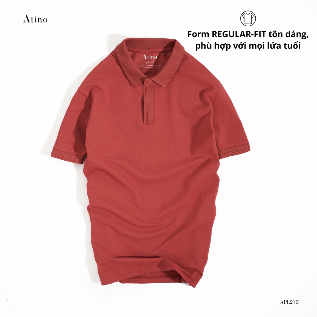 Áo Polo Nam ATINO thanh lịch vải cá sấu Cotton cao cấp thoáng mát trẻ trung chuẩn form regular APL2101 | BigBuy360 - bigbuy360.vn