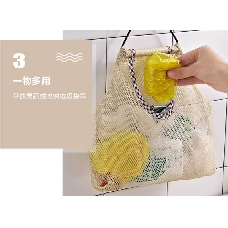 @Túi Đựng Hành Tỏi,Túi Đựng Hoa Quả Có Dây Treo