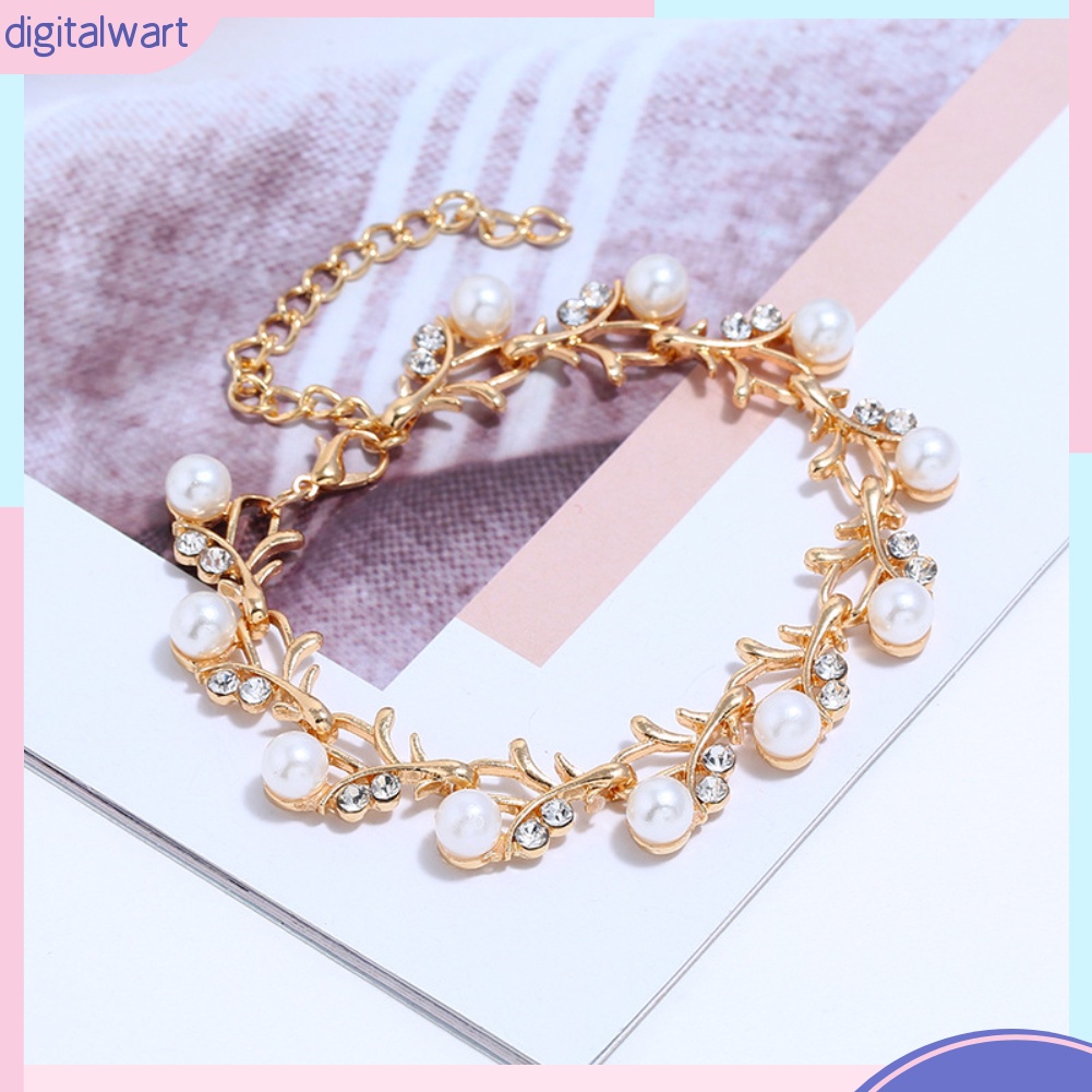 Bộ Trang Sức Đính Ngọc Trai Nhân Tạo Thời Trang Nữ