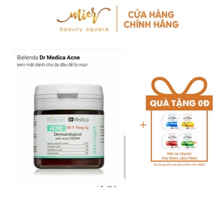 Kem Dưỡng Da Dầu Mụn Bielenda Dr Medica Dermatological Anti Acne Face Cream Day Night 50ml