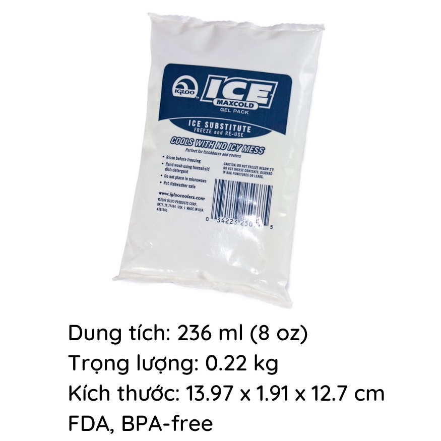 Đá Gel Tích Lạnh Igloo Ice Soft Gel Đá Khô Thùng Đá Dã Ngoại