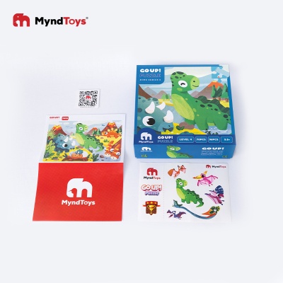 Đồ Chơi Xếp Hình MyndToys Go Up! Puzzle Level 4 - Dino Series S Dành Cho Bé Trên 4 Tuổi