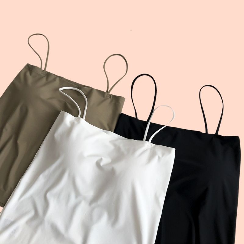 Áo 2 Dây Cotton Dáng Dài Có Mút Ngực SU Official, Áo Lót Nữ Su Mền Mịn Thoáng Mát Mút Mỏng 1806