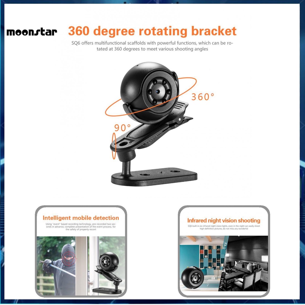 Camera giám sát mini không dây 1080P có chế độ nhìn đêm