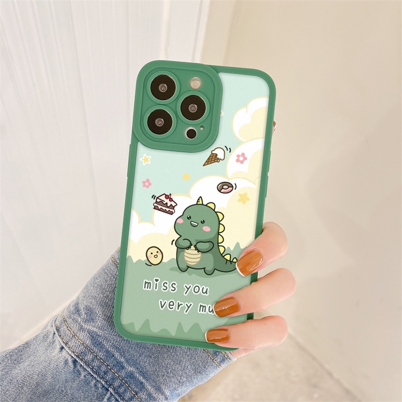 Ốp lưng iphone cạnh vuông lỗ camera dino miss u 6/6splus/7/7plus/8/8plus/x/xr/xs/11/12/13/pro/max/plus/promax-Awifi S1-1