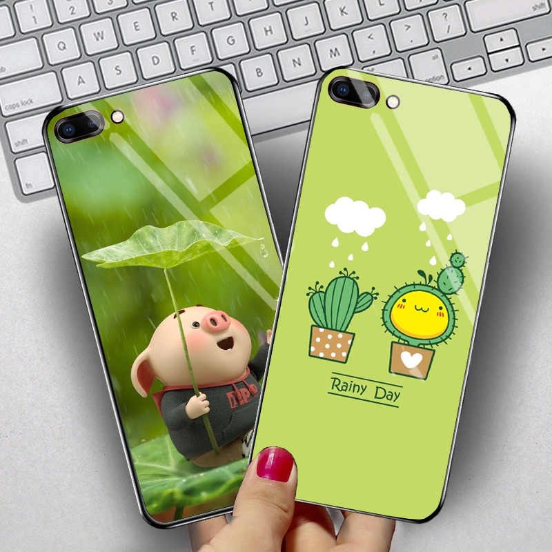 Ốp OPPO A3S, A12E , A5 mặt kính gương bóng