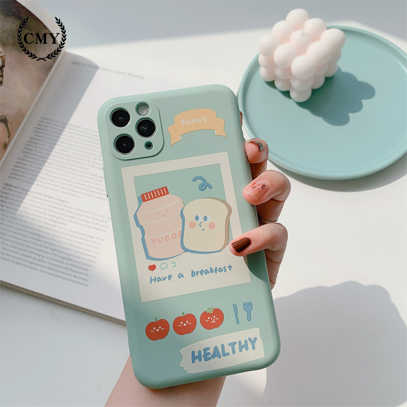 Ốp điện thoại silicon họa tiết hoạt hình Yakult cho iPhone11/11Pro 11pro Max X XR XS XS MAX 7 8 plus | BigBuy360 - bigbuy360.vn