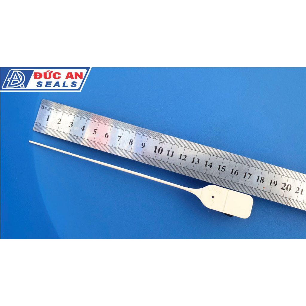 10 chiếc - Seal khóa niêm phong kẹp chì dây rút nhựa hãm thép 18cm DA29