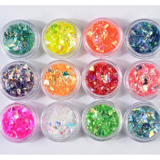 hủ 35g Kim tuyến giấy/Kim tuyến sequins trang trí móng tay/glitter flakes