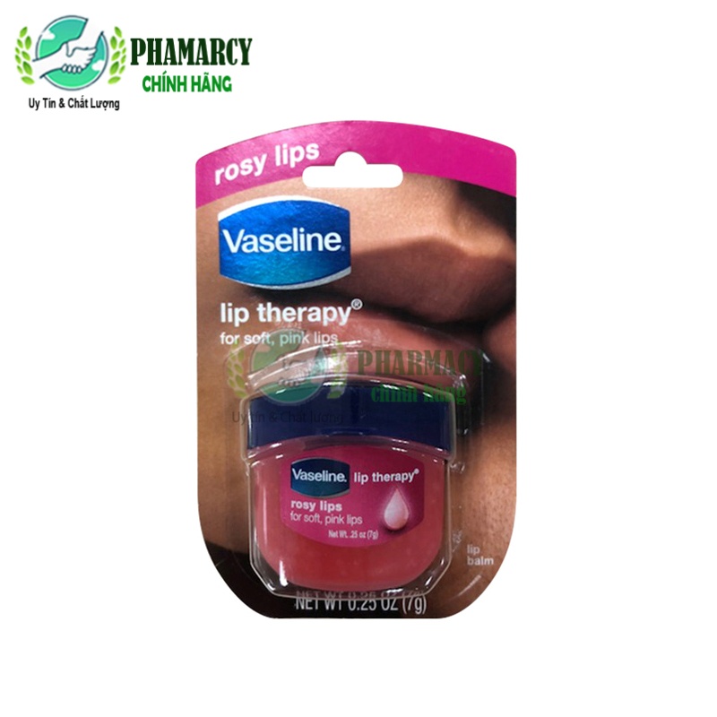 Vaseline Sáp dưỡng ẩm môi Vaseline Cấp Ẩm Làm Mềm Mịn Môi, 7g