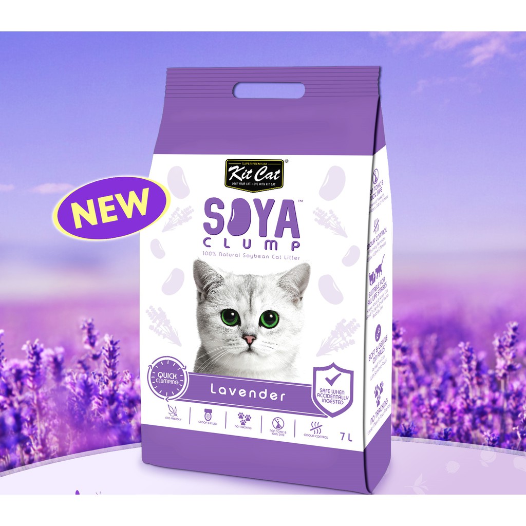 Cát vệ sinh cho mèo Kitcat Soya đậu nành hữu cơ 7l