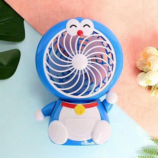 Quạt đèn mini để bàn doremon - kitty - voi sy801 2in1